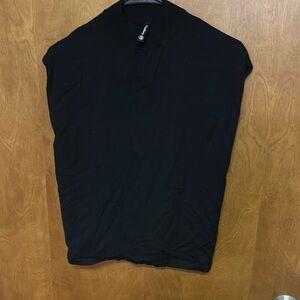 Black Short Sleeve Sweater Tee